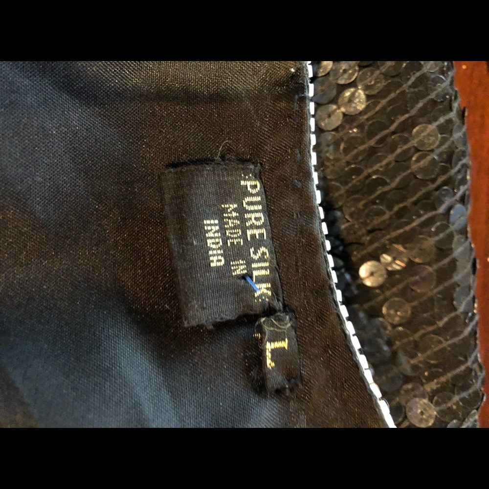 All Silk Sequin Jacket - Size Large - image 5